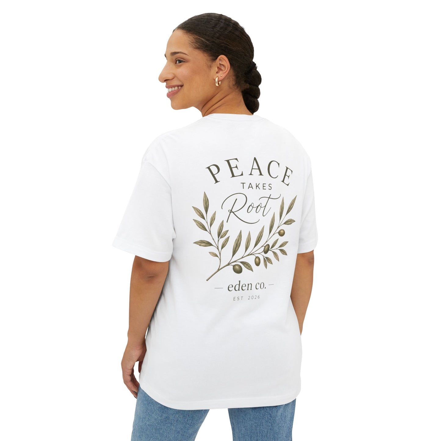 Vintage Olive Branch Tee - Peace Takes Root