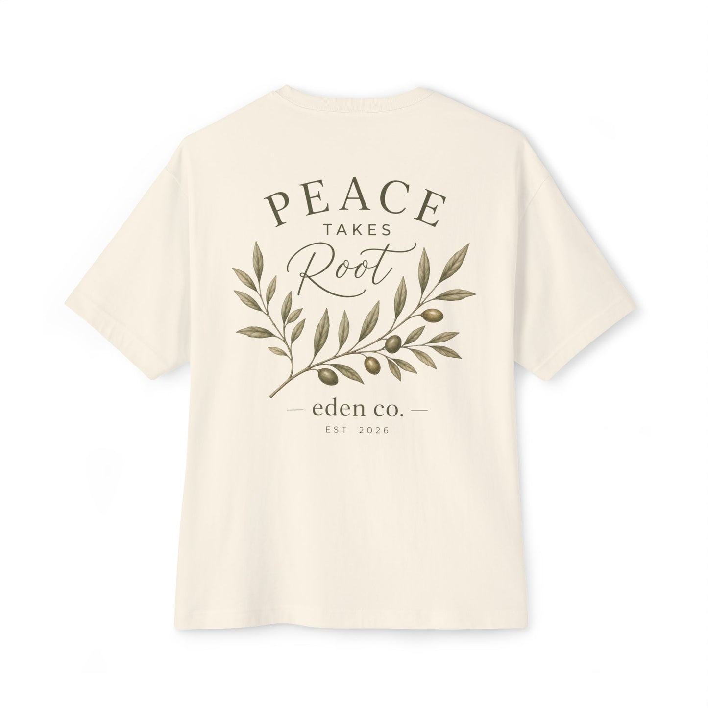 Vintage Olive Branch Tee - Peace Takes Root