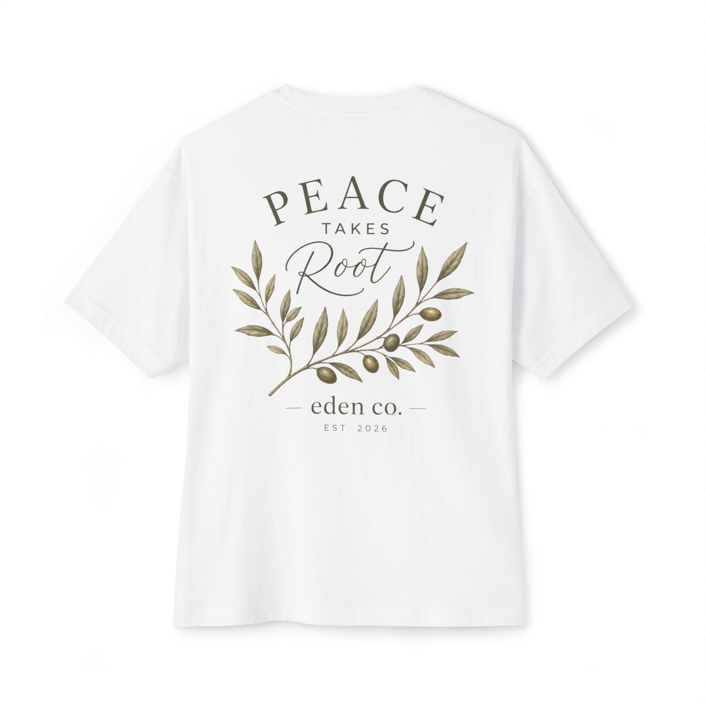 Vintage Olive Branch Tee - Peace Takes Root