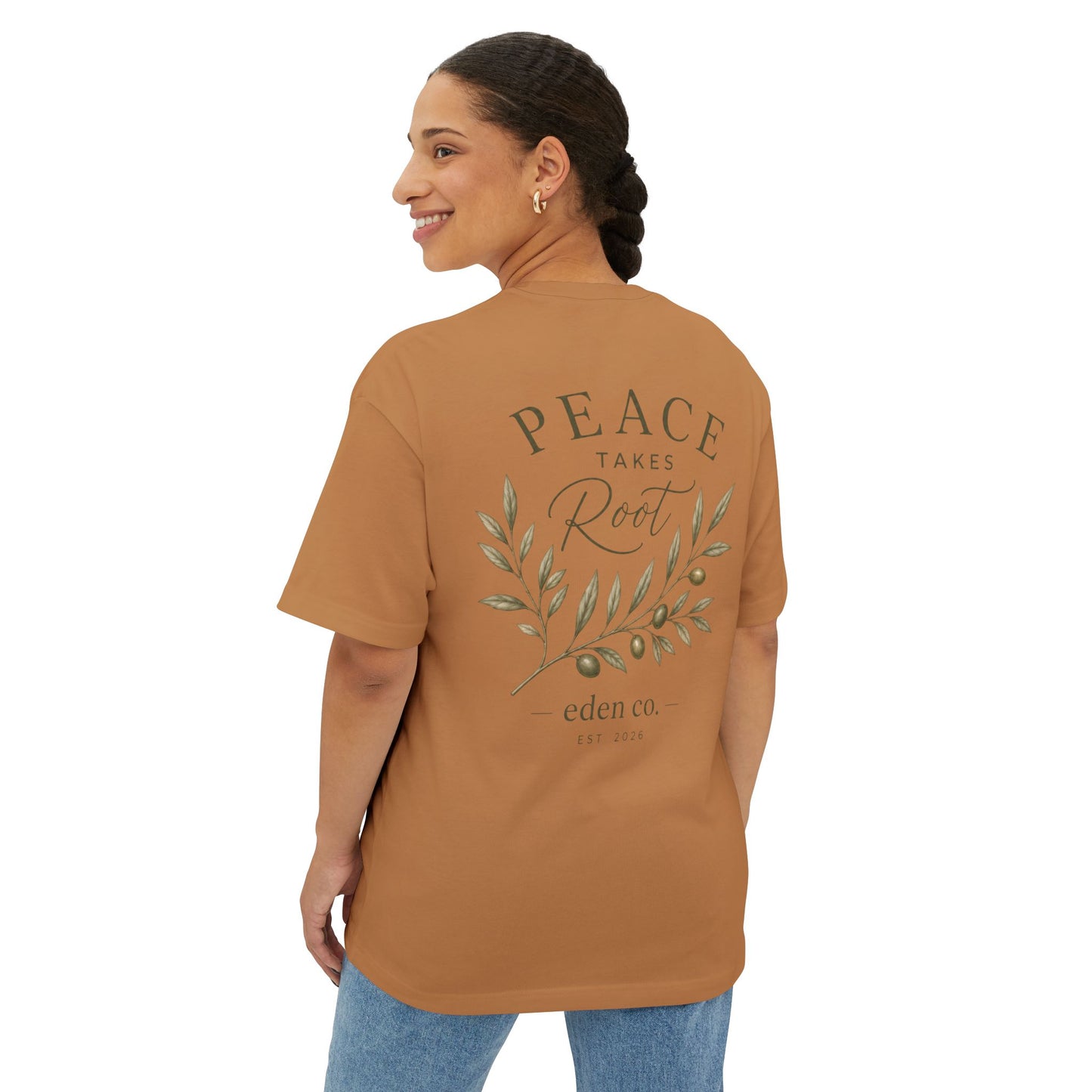 Vintage Olive Branch Tee - Peace Takes Root