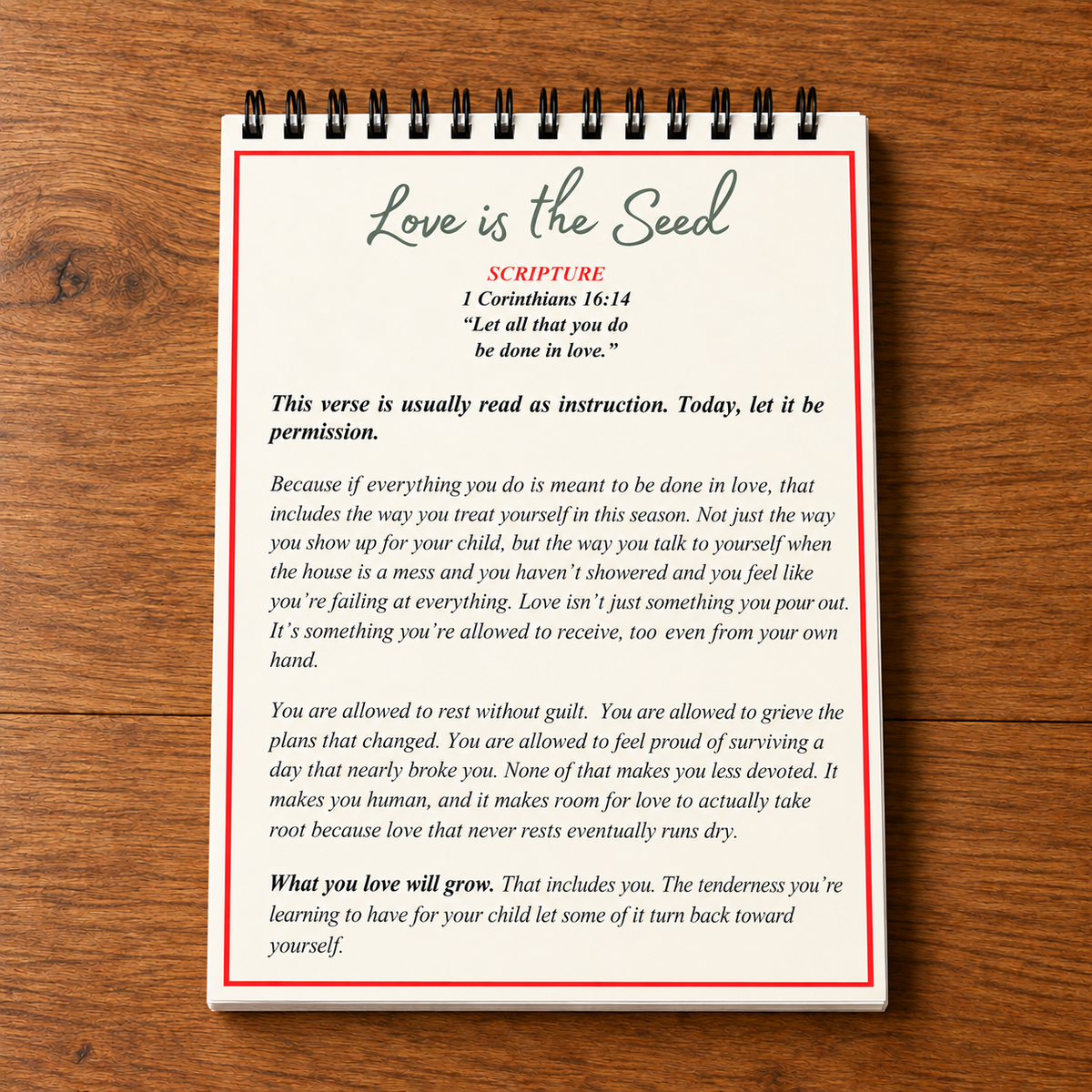 What You Love Will Grow - Devotional Coloring Book
