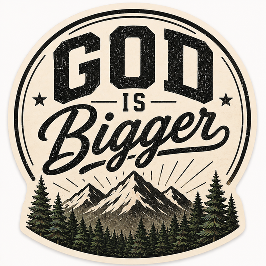 God Is Bigger 3-Inc Sticker