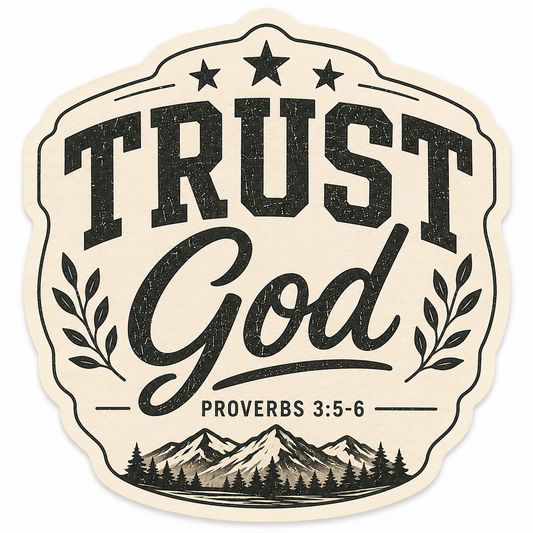 Trust God 3-Inch Sticker - Proverbs 3:5–6